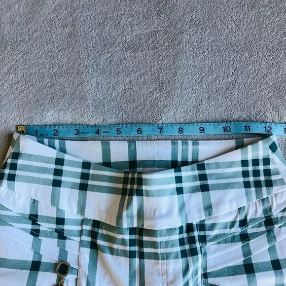 GG Blue Golf Green and White Plaid New Fab Fit Short III - Picture 14 of 15